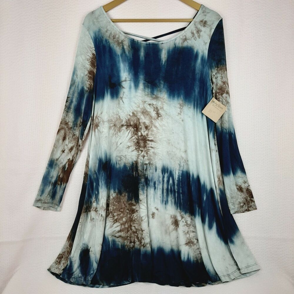 Burlap Ranch By Together You and I Long Sleeve Dress Rayon Blend Womens Size M